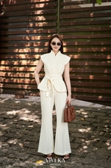 Set Nelly áo phối belt + quần dài