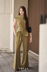 Set Nelly áo phối belt + quần dài