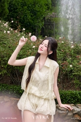 Set áo sát nách vạt bí+quần short