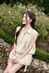 Set áo sát nách vạt bí+quần short