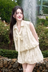 Set áo sát nách vạt bí+quần short