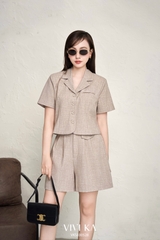 Set Zelda áo cổ vest + quần short