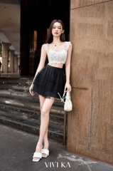 Áo bra hai dây phối ren bản to