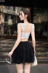 Áo bra hai dây phối ren bản to