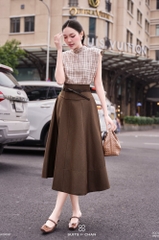 Áo Orla cổ lọ phối dây nơ