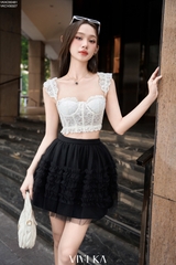 Áo bra hai dây phối ren bản to