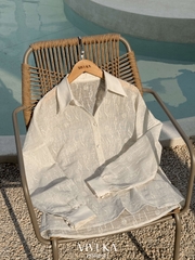 Set Cherish áo sheer tay dài phối bra+quần váy