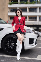 Áo vest Roxy cổ V phối túi nắp