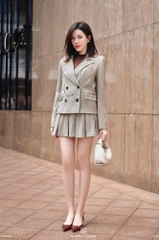 Áo vest Natasha nút chồng đôi vạt chéo