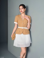 Áo Vesta peplum phối nút