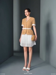 Áo Vesta peplum phối nút
