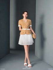 Áo Vesta peplum phối nút