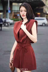 Set jumpsuit Historia + áo dây croptop tay chờm