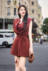 Set jumpsuit Historia + áo dây croptop tay chờm