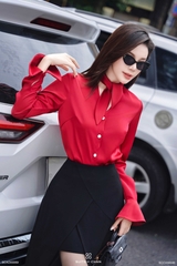 Áo lụa Kelly cổ nơ