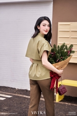 Áo Ethan trench coat tay ngắn phối belt