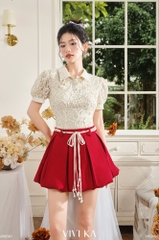 Áo Rosella cổ sơ mi ren hoa