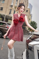 Set áo váy Candy phối nơ