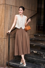 Chân váy Miranda dáng A xếp ly