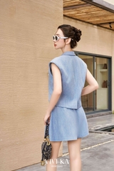 Set áo cổ vest + quần short