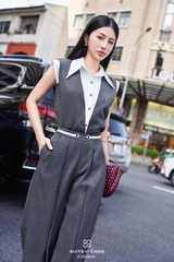 Quần dài Brandy belt ống rộng