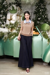 Áo Leon sát nách phối lá cổ