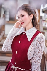 Jumsuit Ashley dây bím tùng xếp ly phối nút