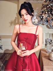 Đầm Elysia hai dây mini kết nơ
