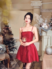 Đầm Elysia hai dây mini kết nơ