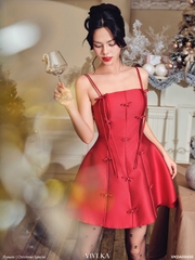 Đầm Elysia hai dây mini kết nơ