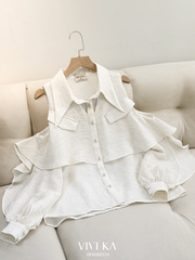 Áo Stela hở vai tay dài