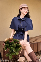 Áo Darcy cổ bèo thắt dây belt