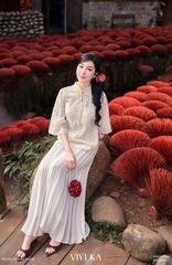 Quần dài Miên Chi dập ly