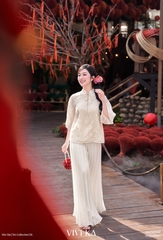 Quần dài Miên Chi dập ly