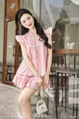 Set Jennifer áo boi thêu tay bèo nhúng+chân váy
