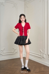 Chân váy ballet xòe phối ren
