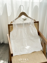 Áo Solvia boi thêu cổ tròn