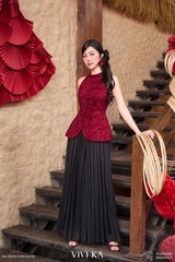 Quần dài Miên Chi dập ly