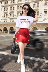 Áo thun ViViyoung nhũ cut-out lưng