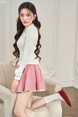Chân váy Brenda xếp ly phối ren
