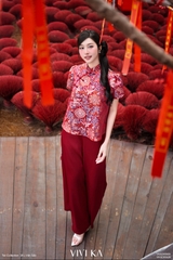 Quần dài Bích Điệp lụa ống suông