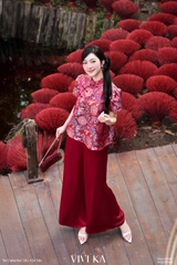 Quần dài Bích Điệp lụa ống suông