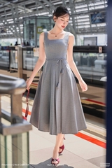 Đầm Peony tà xếp ly phối belt