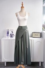 Quần dài Jade phối vạt chéo thắt nơ
