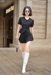 Áo Adassa kiểu nút đôi