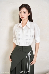 Quần dài Jade phối vạt chéo thắt nơ