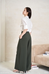 Quần dài Jade phối vạt chéo thắt nơ