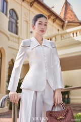 Áo Elodie cổ vest tay dài