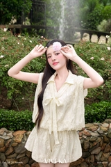 Set áo sát nách vạt bí+quần short