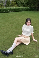 Áo dệt knit nơ